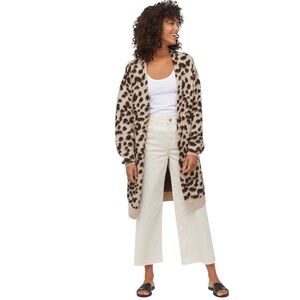 H&M Leopard Print Cardigan - Brown and Cream
